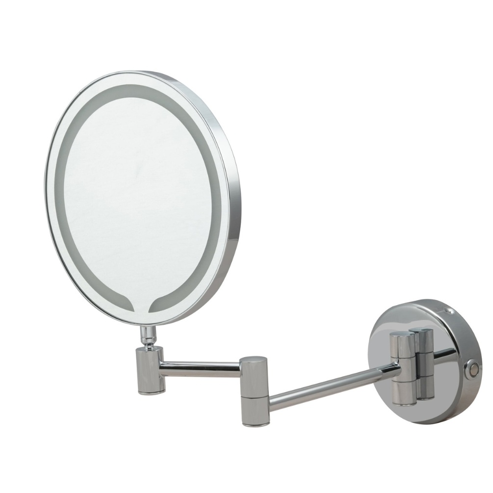 JTP Zoom Chrome Round Illuminating Make Up Mirror Cut Out